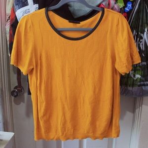 Yellow sweater material like shirt